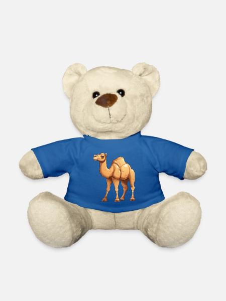 Stilvolles Kamel-Design, Exotisches Motiv für - Teddy - Königsblau