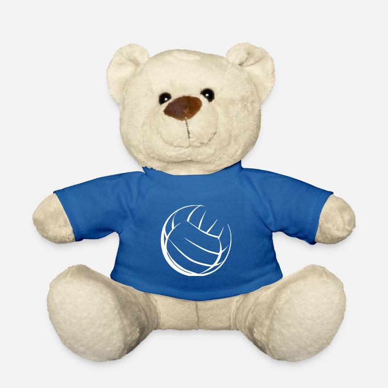 Volleyball weiß - Teddy - Königsblau