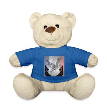 Peace - Teddy Bear - royal blue - Front