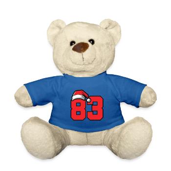 83 Numéro Noël - Nounours - bleu roi - Devant
