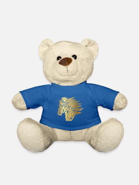 Islandpferdekopf geo gold - Teddy - Königsblau