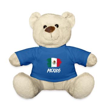 Drapeau du Mexique pour des vacances au Mexique - Nounours - bleu roi - Devant
