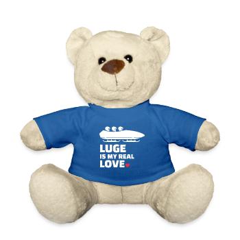 I love Clean - Teddy Bear - royal blue - Front