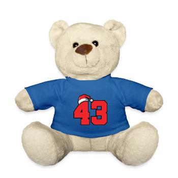 43 Numéro Noël - Nounours - bleu roi - Devant