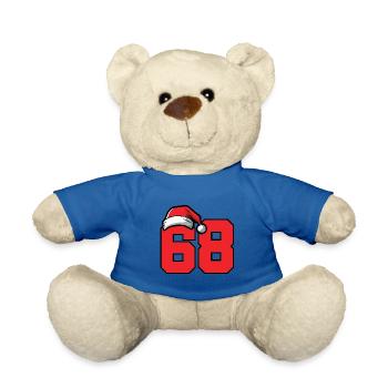 68 Numéro Noël - Nounours - bleu roi - Devant
