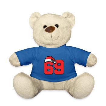 69 Numéro Noël - Nounours - bleu roi - Devant