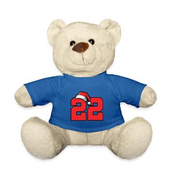 22 Number Christmas - Teddy Bear - royal blue - Front