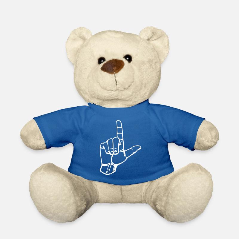 Loser - Verlierer Hand - Geste - Zeichen L - Teddy - Königsblau