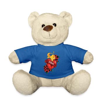Tatouage de maman - Nounours - bleu roi - Devant