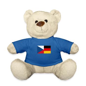 République tchèque Allemagne drapeau tchèque allemand - Nounours - bleu roi - Devant