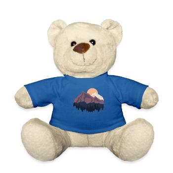 Mountains Hiking Funny Nature Landscape Funny Hiki - Teddy - Königsblau - Vorne