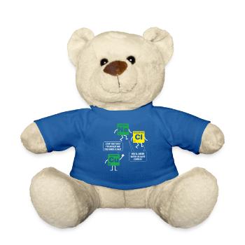 Salt and Copper Periodic Table Police Humor Pun Ch - Teddy Bear - royal blue - Front