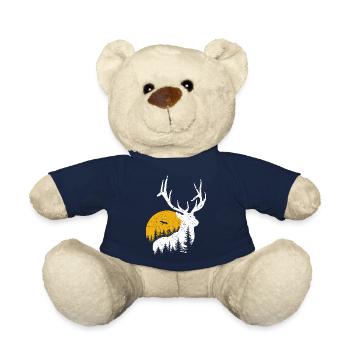 deer - Teddy Bear - french navy - Front