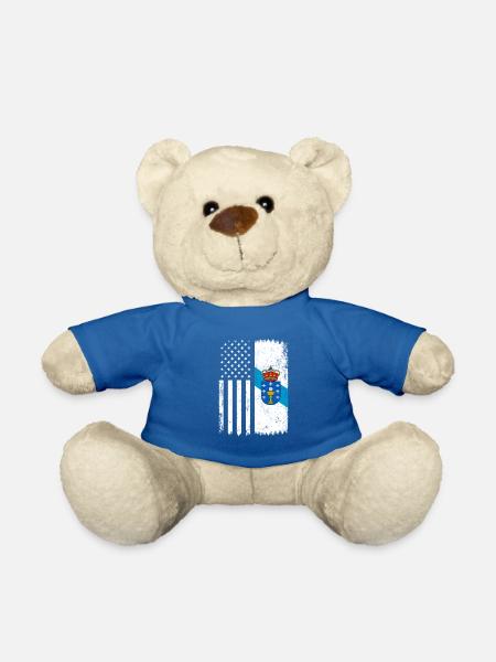 galicia american flag, galician - Teddy - Königsblau