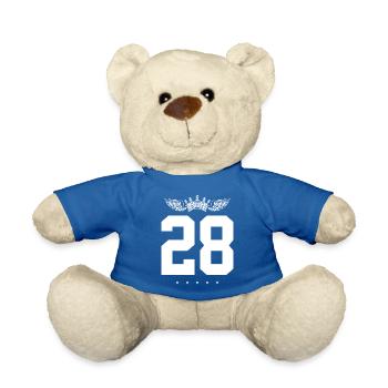 28 Couronne numérique - Nounours - bleu roi - Devant