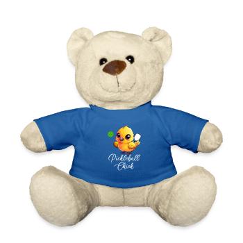 Pickleball Chick, funny pickleball - Teddy Bear - royal blue - Front