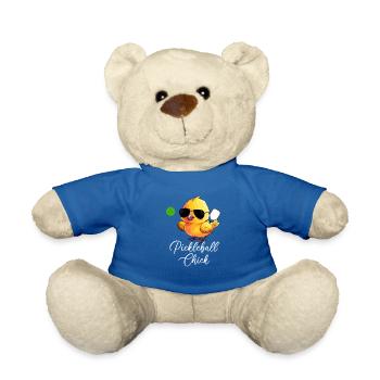 Pickleball Chick, funny pickleball - Teddy Bear - royal blue - Front