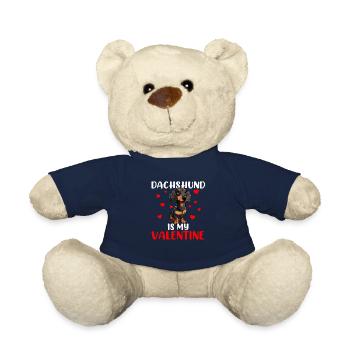 dachshund is my valentine, dog valentines - Teddy - French Navy - Vorne