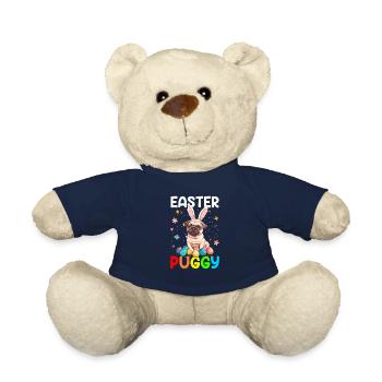 Oeufs de Pâques Carlin Chasse jour de Pâques - Nounours - bleu marine - Devant