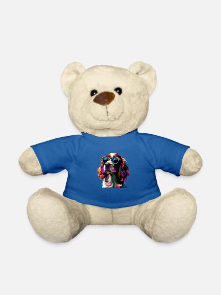 Springer Spaniel - Teddy Bear - royal blue