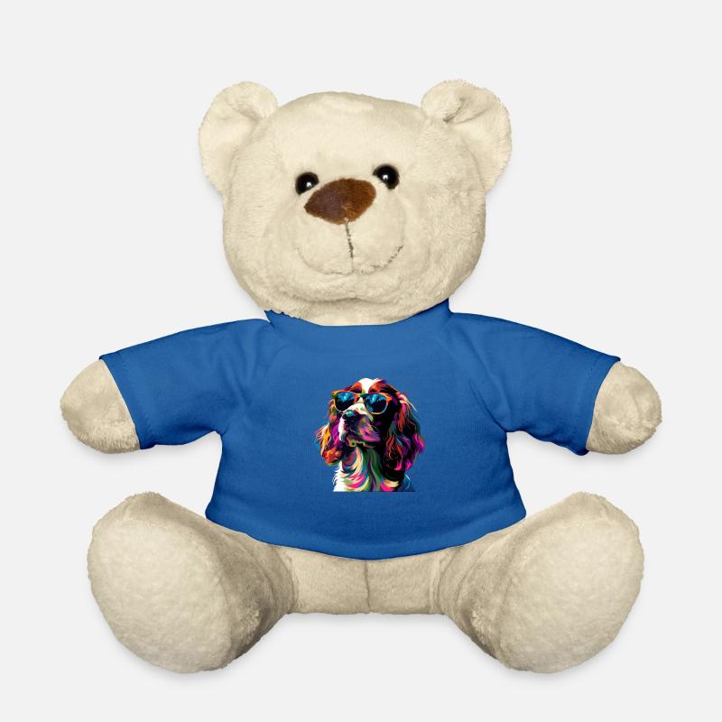 Springer Spaniel - Teddy Bear - royal blue