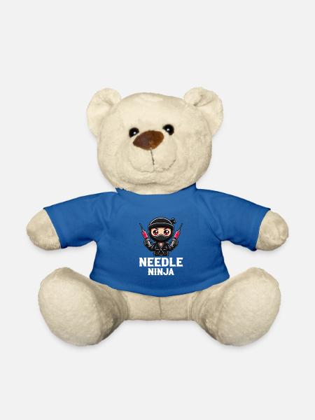 Needle Ninja, funny phlebotomist - Teddy - Königsblau