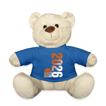 Basketball Champion Shirt 2026, Orange White - Teddy Bear - royal blue - Front