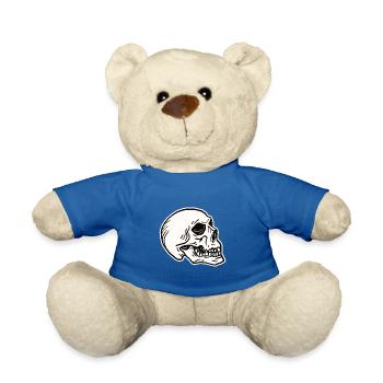 Skull Skeleton Skull Horror Cadeau d’Halloween - Nounours - bleu roi - Devant