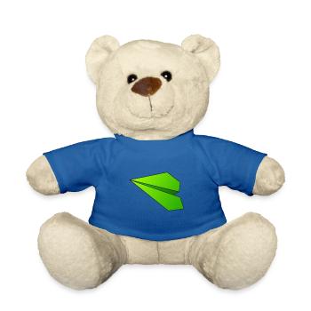 Airplane from paper design green - Teddy - Königsblau - Vorne
