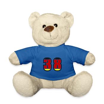 38 Nummer Deutschland Trikot - Teddy - Königsblau - Vorne