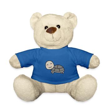Turtle Comic Animal - Teddy Bear - royal blue - Front