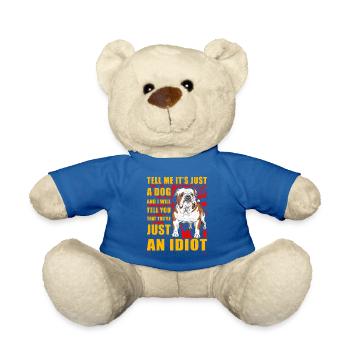 Bouledogue anglais drôle de dicton - Nounours - bleu roi - Devant