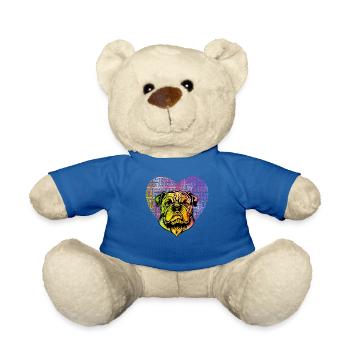 Englische Bulldogge Retro - Teddy - Königsblau - Vorne