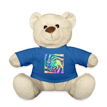 Englische Bulldogge Retro - Teddy - Königsblau - Vorne