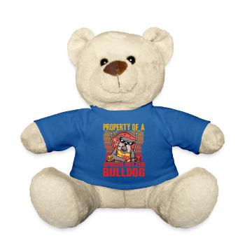 Property of a Spoiled rotten Bulldog - Teddy Bear - royal blue - Front