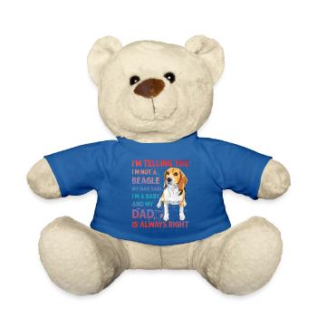Beagle drôle de dicton - Nounours - bleu roi - Devant