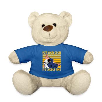 Brazilian Jiu-Jitsu put your Gi on cuddle time - Teddy Bear - royal blue - Front