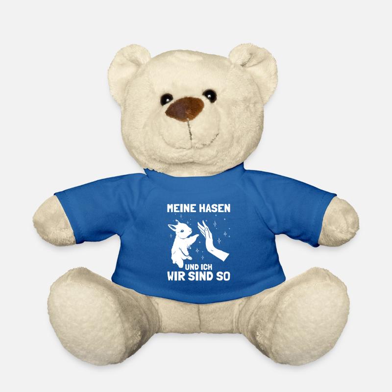 Meine Hasen und ich wir sind so - Teddy - Königsblau