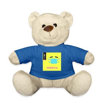 Emoji Day 2022 - Emoji Masky - Design A - Teddy - Königsblau - Vorne