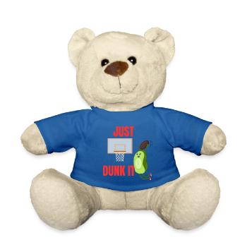 Just Dunk It Basketball Avocado - Teddy Bear - royal blue - Front
