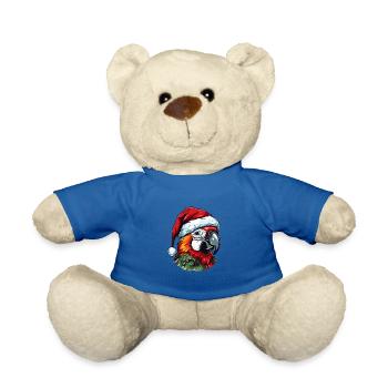 Parrot Christmas Portrait - Teddy Bear - royal blue - Front
