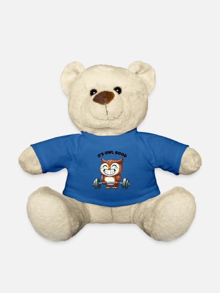 Starke Eule Gewichtheber Fitness Sportlich - Teddy - Königsblau