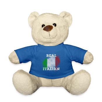 Italien T-Shirt Flagge Urlaub Sommer Palme - Teddy - Königsblau - Vorne