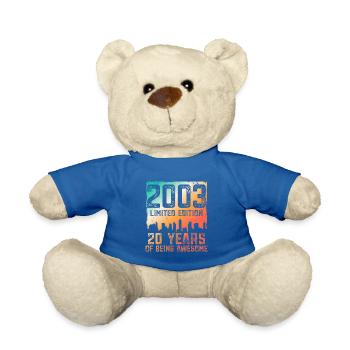 20th birthday 20 years born in 2003 - Teddy Bear - royal blue - Front