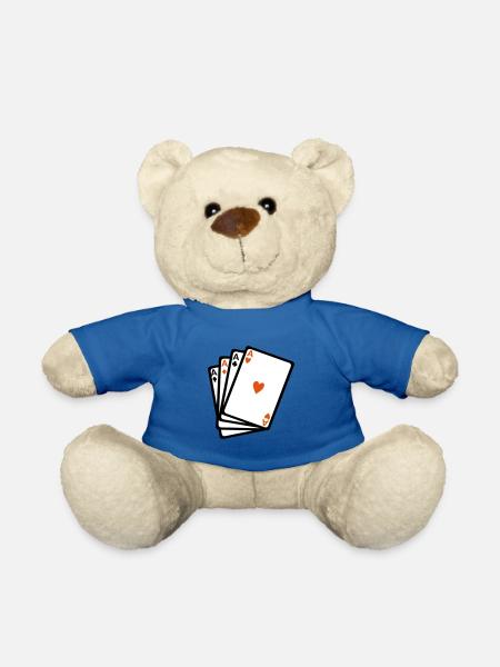 Kartenspiele Poker als Platz - Teddy - Königsblau