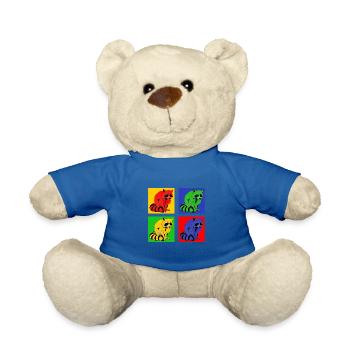 Cute raccoon - Teddy Bear - royal blue - Front