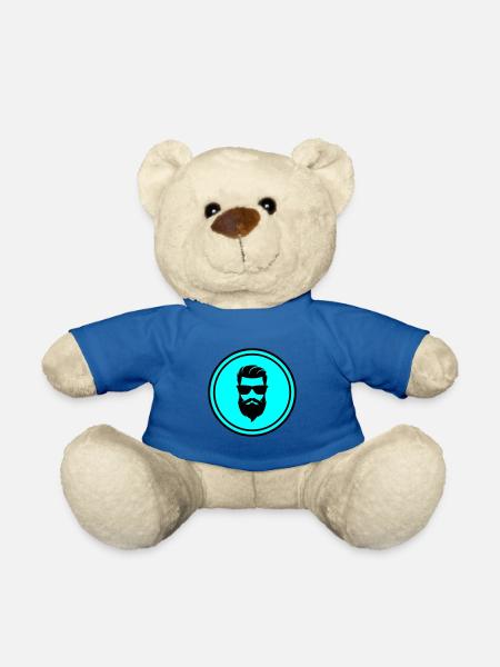 Face beard symbol - Teddy Bear - royal blue