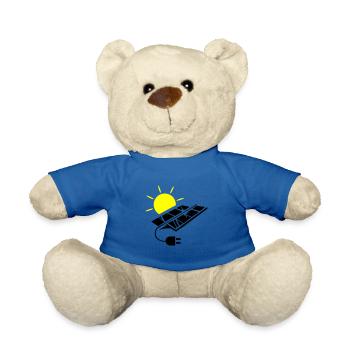 Photovoltaic System Solar Energy - Teddy Bear - royal blue - Front