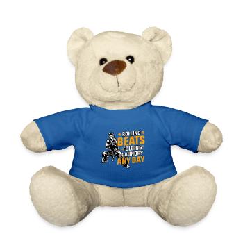 Le roulage bat le pliage du linge tous les jours - Nounours - bleu roi - Devant