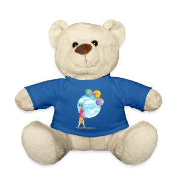 Ballons enfants et astronomie - Nounours - bleu roi - Devant